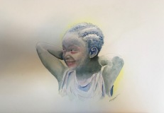 Bambina sorridente - 30,5 x 45,5 cm